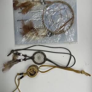 Set of 3 Vintage Dream Catchers Western Indian Decor